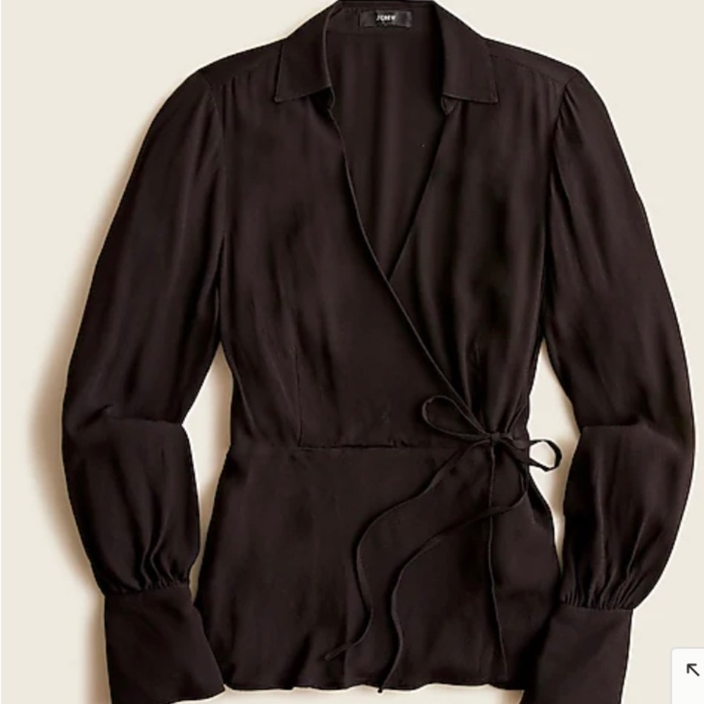 J Crew crepe wrap top